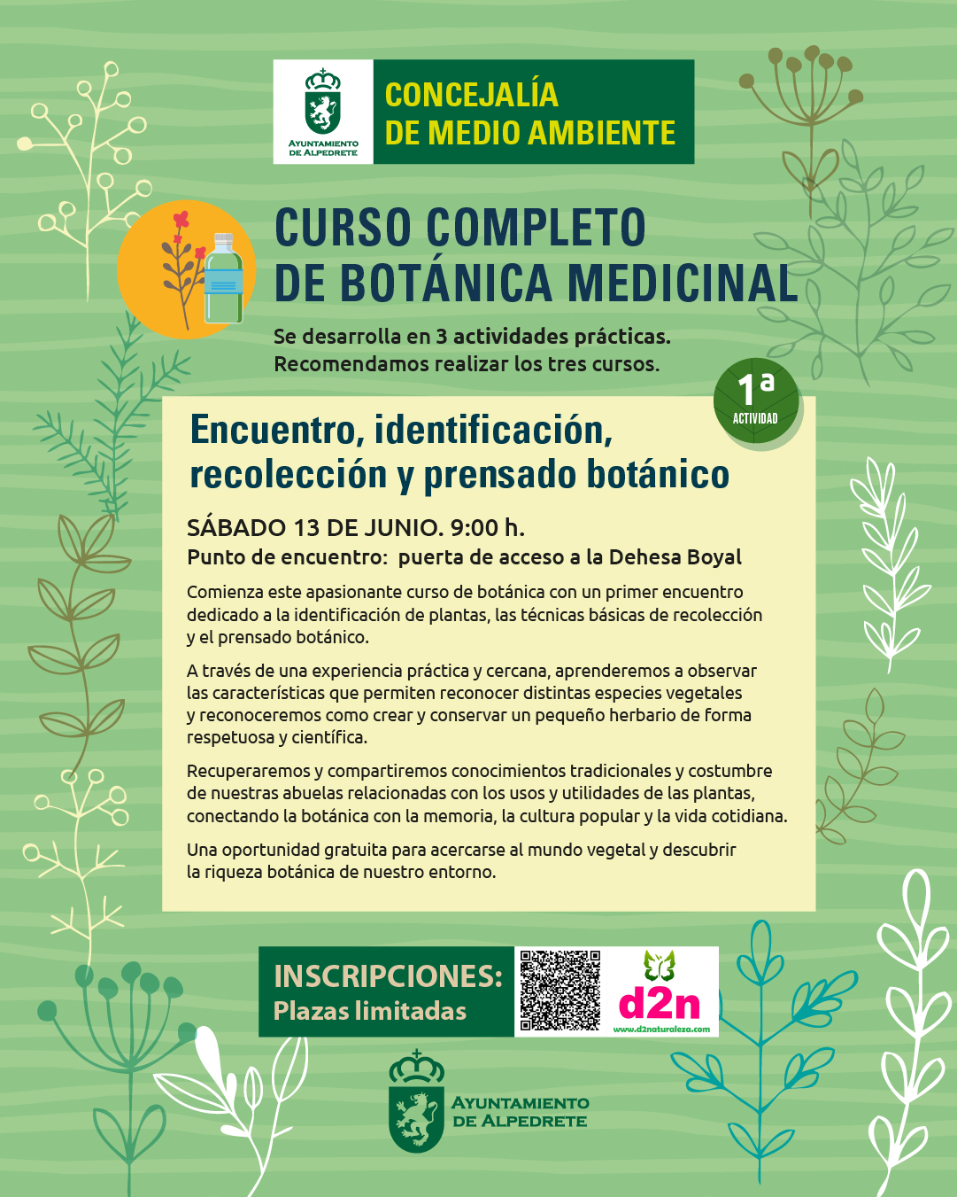Imagen de la noticia Alpedrete verde. Curso completo de botánica medicinal